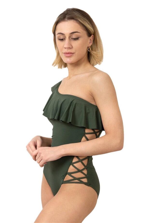 Costum de baie Întreg cu volan